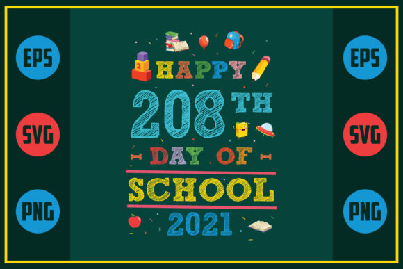 Celebrating 208 Days of School with a Unique Embroidery Design