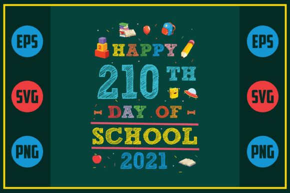 Celebrating 210 Days of School with Embroidery