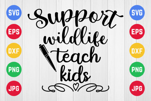 Support Wildlife Teach Kids: A Versatile Svg Design